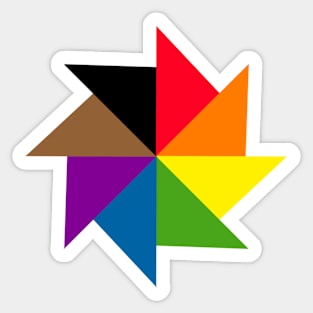 LGBT Flag Pinwheel Sticker